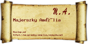 Majerszky Amélia névjegykártya